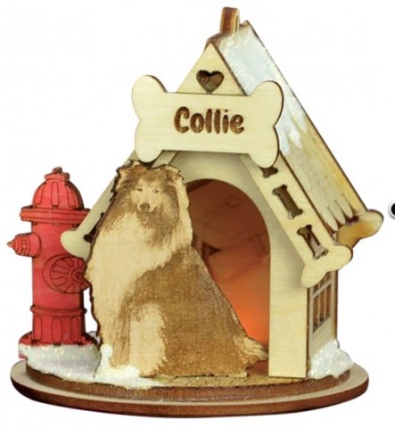 Ginger Cottages K9 Wooden Ornament - Collie